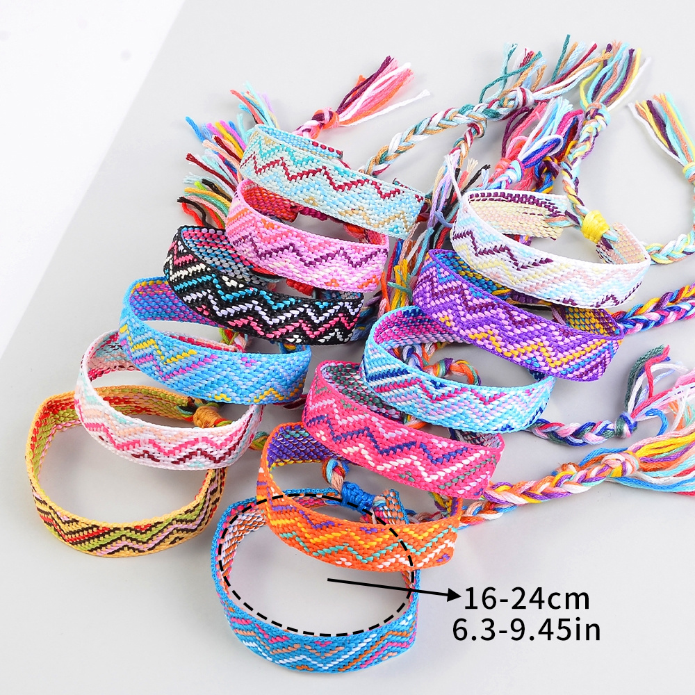24pcs Boho Braided Bracelet Set - Gift for Family & Friends