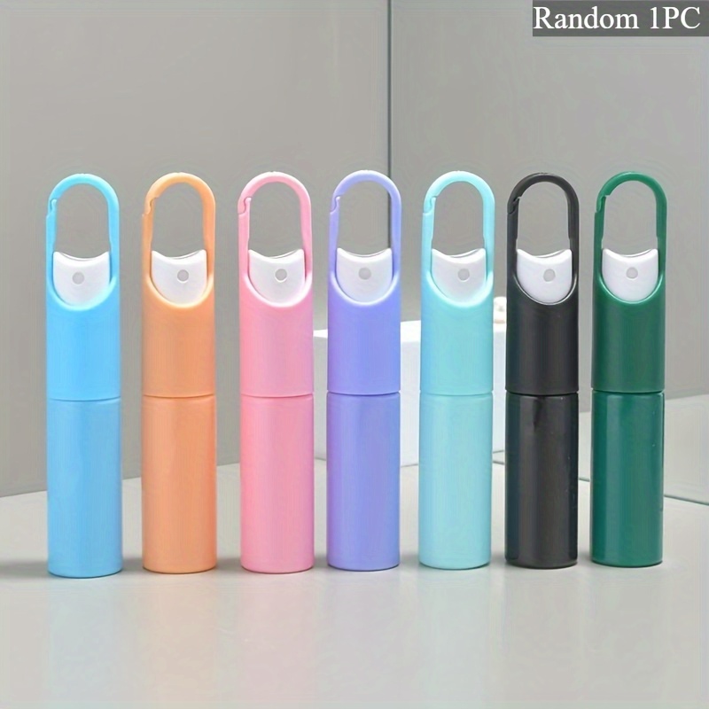 TEMU 0.68oz Random Color Portable Mini Refillable Perfume Hand Sanitizer Alcohol Hook Bottle Press Spray Hook Bottle