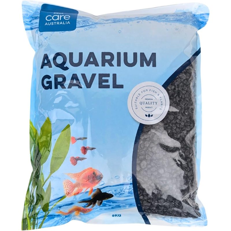 Aqua Care Aquarium Gravel Black 5kg, 5-10mm - Suitable Freshwater and Saltwater Fish Tanks, Aqua Safe, Aquarium Decorative Gravel