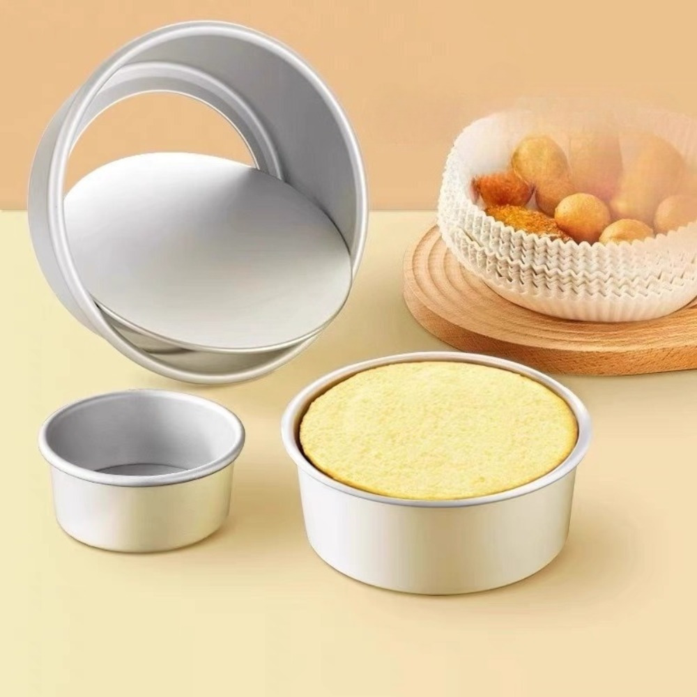 Silikon Backformen Rund – 8 Stück, 4 Zoll (10 Cm), Antihaftbeschichtet Für Schichtkuchen & Käsekuchen