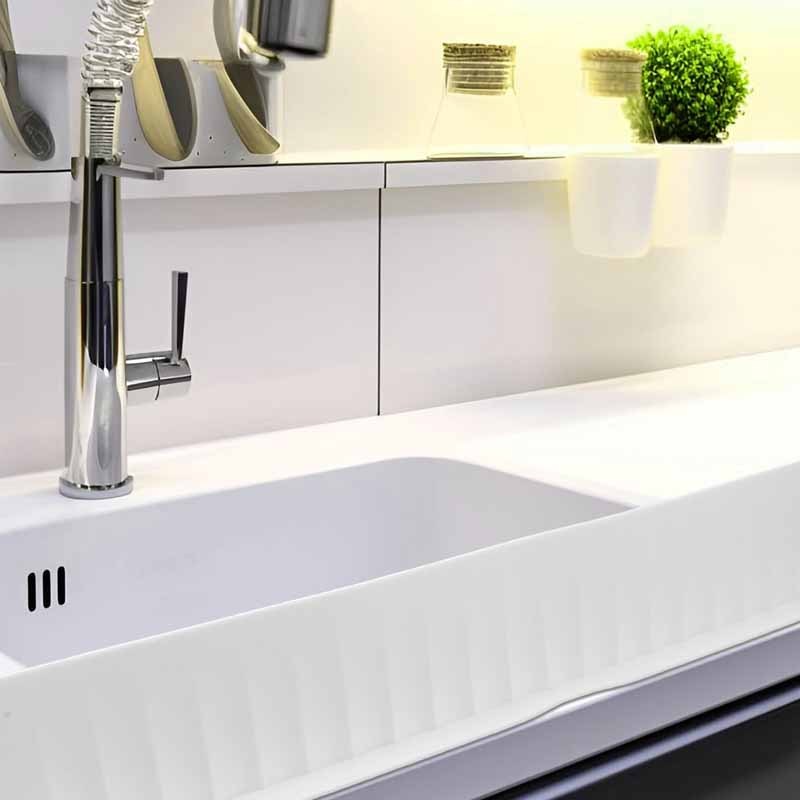 1pc silicone water blocking board for kitchen sink countertop splash proof partition for raised sinks autumn winter storage christmas halloween gifts Product details 2