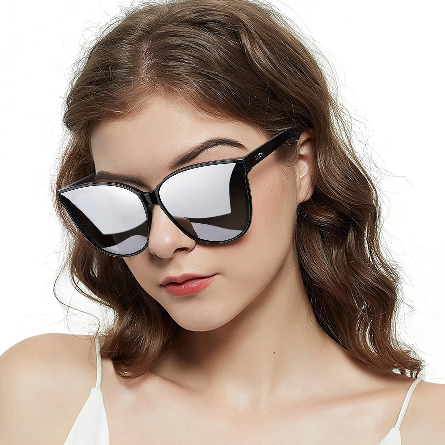 womens cat eye glasses polarized oversized vintage fashion  display picture 2