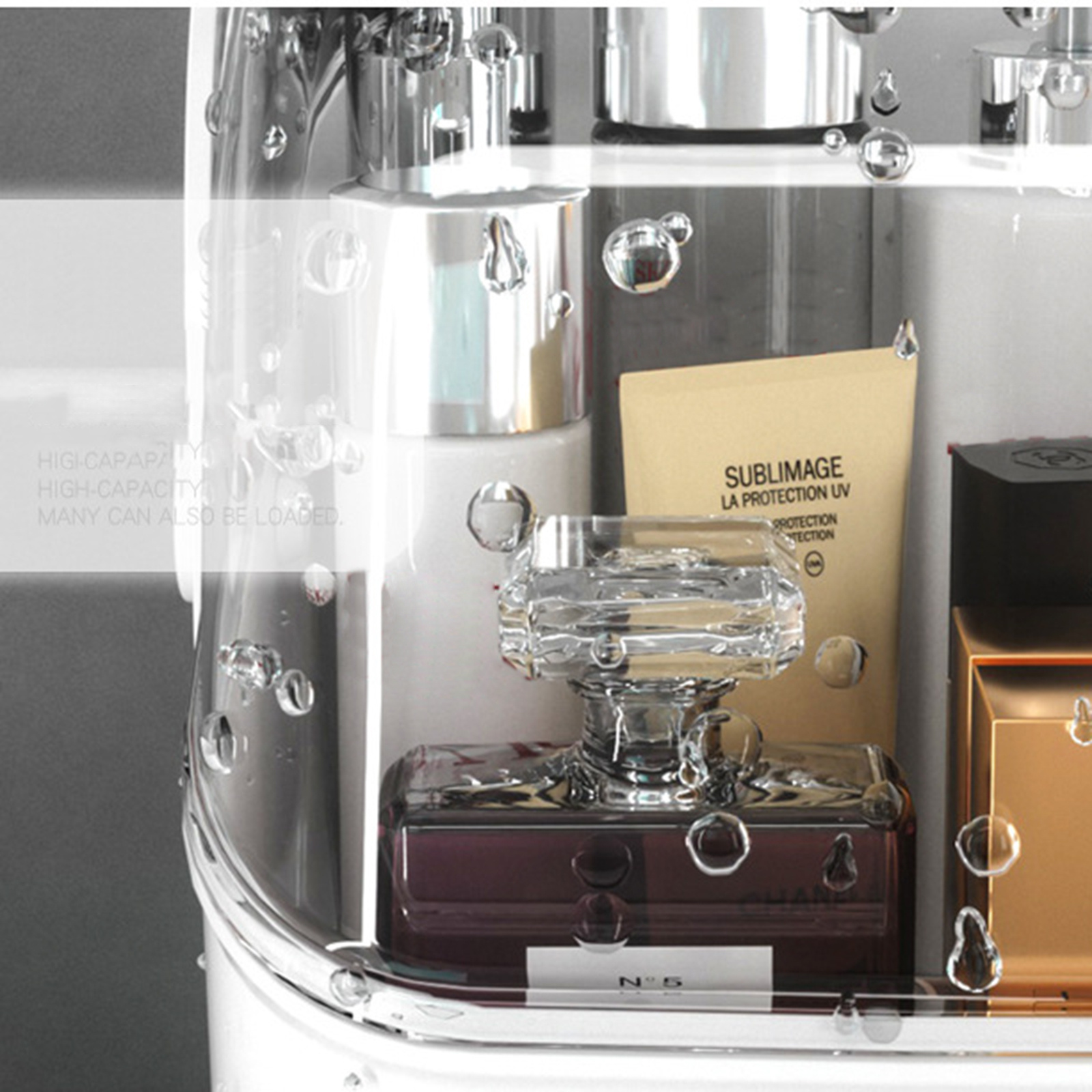 

1 Cosmetic Storage Box Plastic Organizer Drawers Display For Bathroom Bedroom Clear