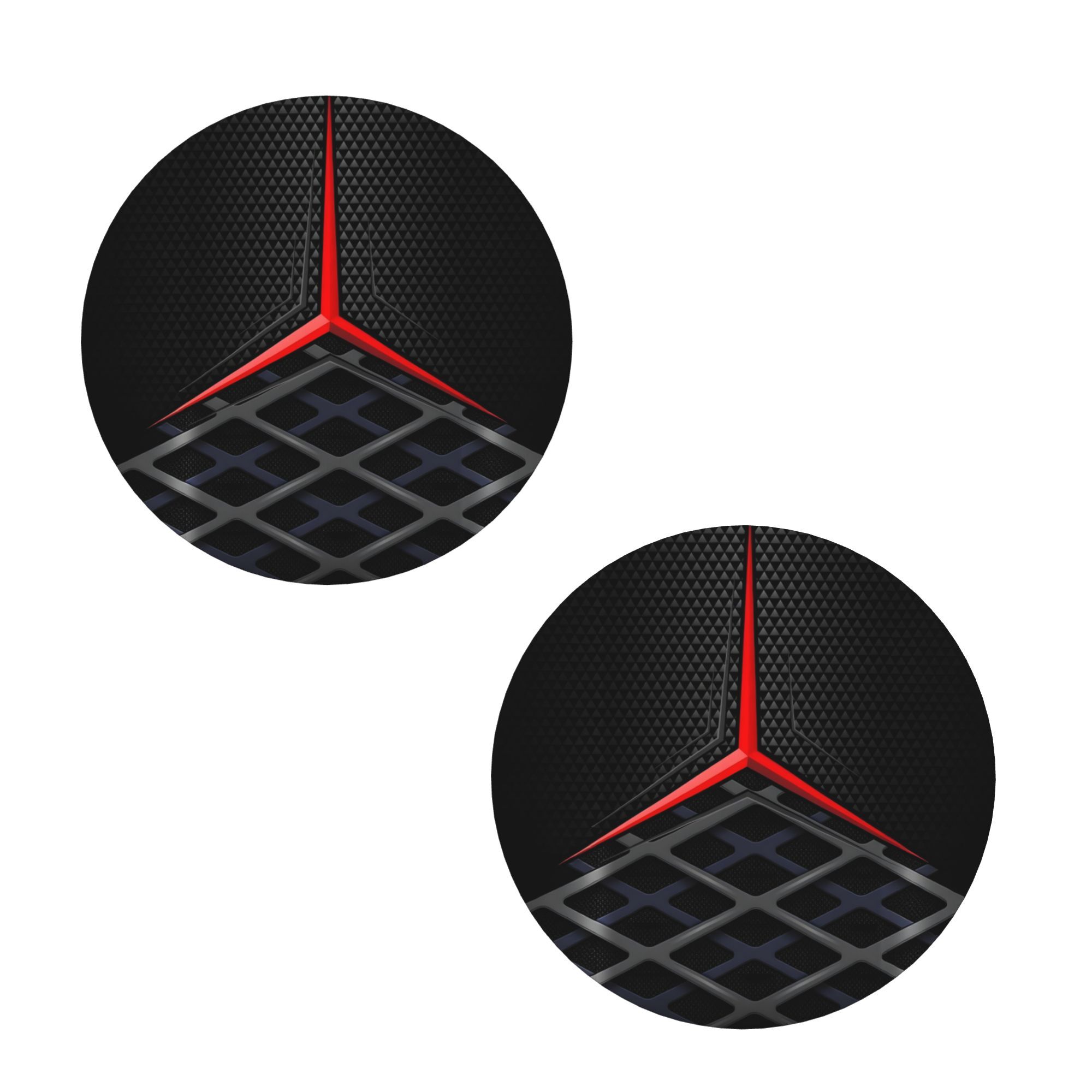 Image of 2pcs 3d Tech Universal Car Coaster Set - Fits All Vehicle Cup Holders. A Versatile Automotive Interior Accessory And Household Coaster, Perfect As A Gift For Halloween, Christmas, And Birthdays.
