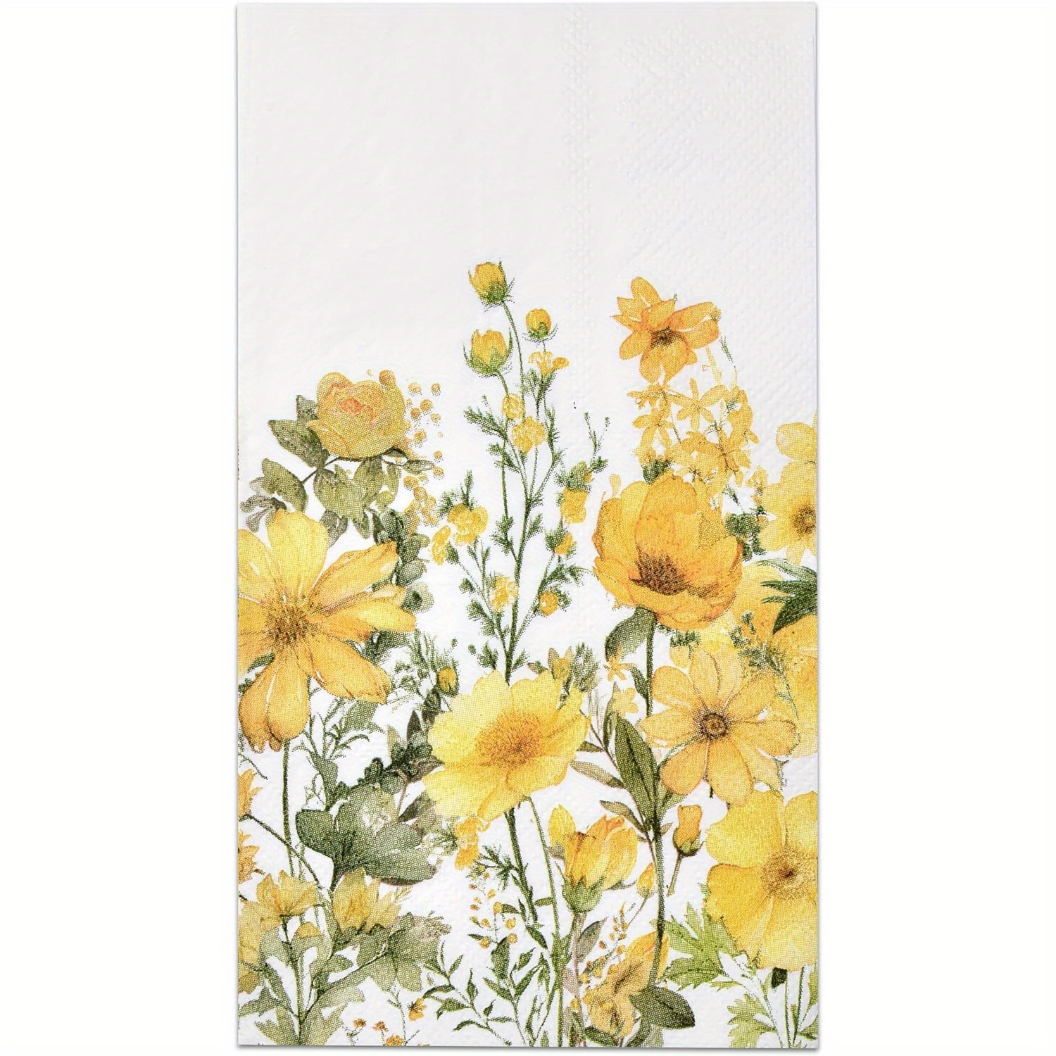 

Calliopsis Yellow Floral Disposable Napkins - Picnics, Parties & Thanksgiving Decor, , Dinner Hand Napkin, Party Supplies