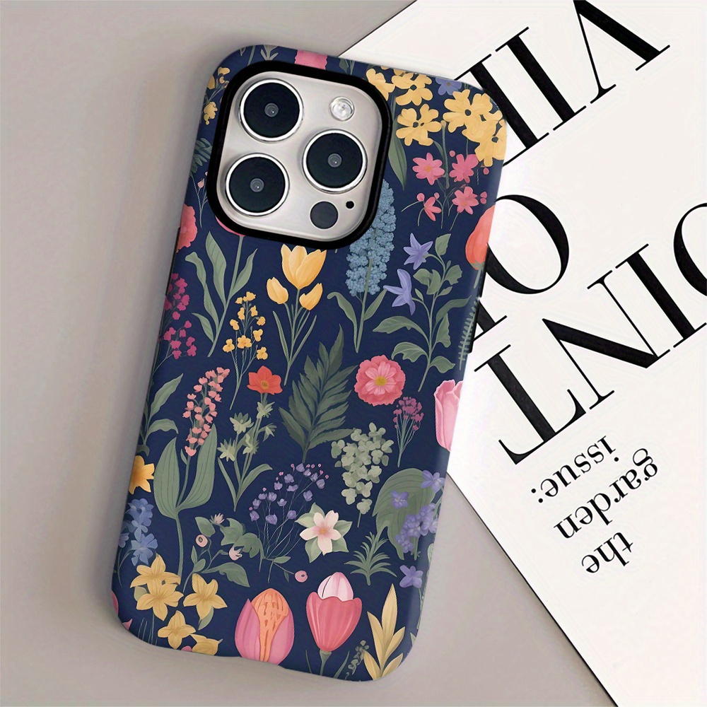 TEMU Phone Case: Leaves Colorful -one Film Case - Tough, Dual Layered Case For Superior Protection, Durable, Drop-proof - For Iphone 16, 15, 14, 13,