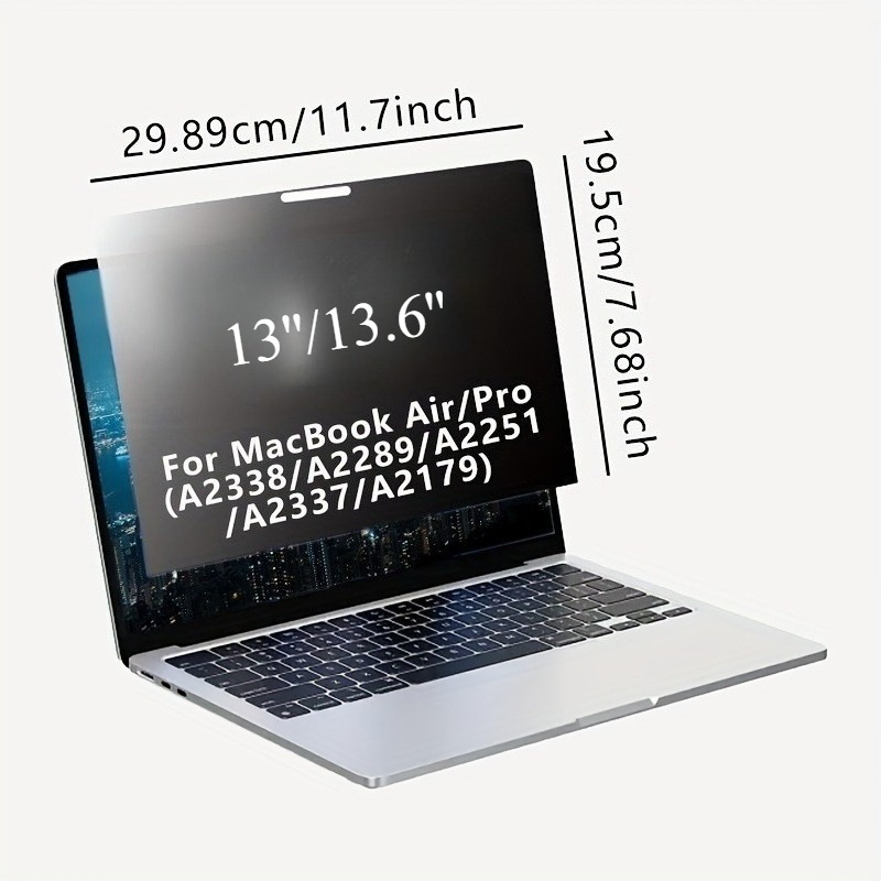 E-shop Sichtschutzfolie für 13.6/13 Zoll (2022-2025, M2, M3, M4), Abnehmbarer, mattierter, blaulichtabweisender Schutz, Privatsphäre Filter für 13.6