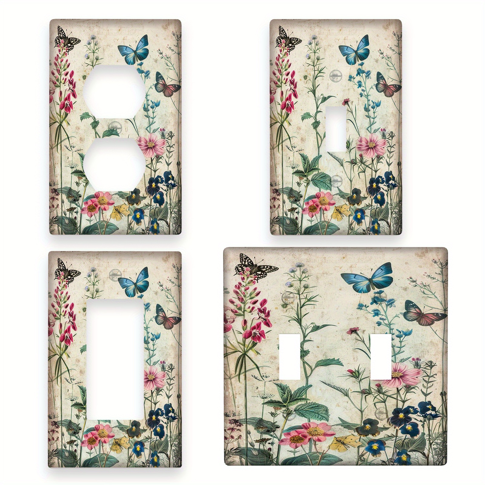 

Botanicals Switch - 1pc 1gang/2gang Decorative For Bathroom Bedroom Decor - No Or Battery Required