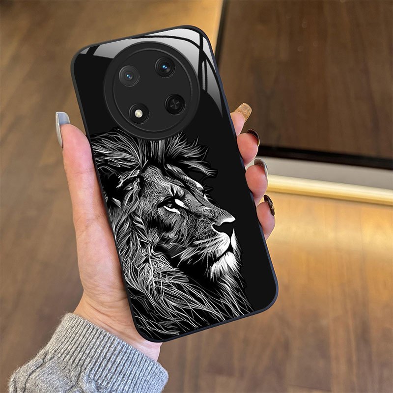 TEMU Phone Case: Lion Pattern Phone Case, Premium Tempered Glass Case Compatible With Honor /magic3/magic3 Pro// Lite/ Pro/ Lite/ Pro/magic6/magic6