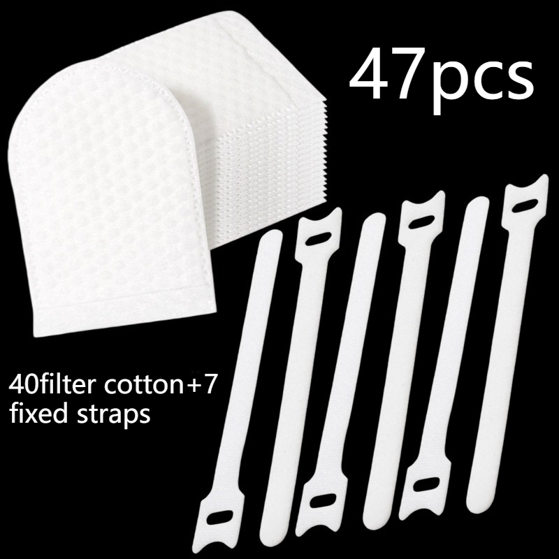 47pcs Faucet Filter Bags (40filter +7 Fixed Straps) With Efficient Pre Filtration Function, Intercepting Rust, Sediment, Impurities, Etc. A Practical Small Accessory For Purification .