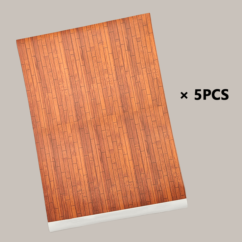 5pcs Dollhouse Floor And Wall Stickers - Self-adhesive Realistic Texture Decals For Miniature Models And Craft Scenes