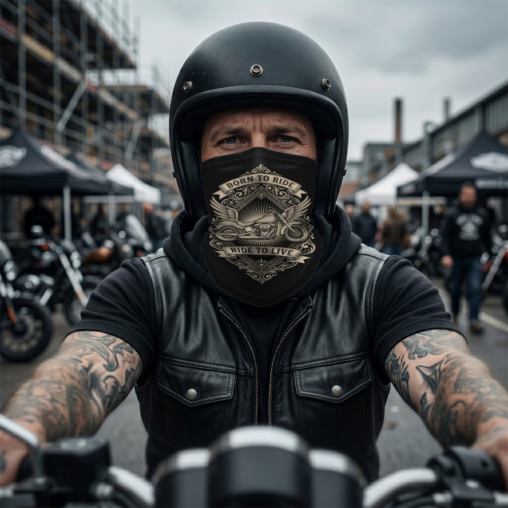 TEMU 1 pz Bandana Vintage Grunge da Motociclista con "NATO per GUIDA " per Festival Sportivi, Pesca e Moto, Sciarpa Senza Cuciture | Fascia Assorbi