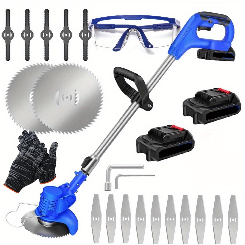 1 set heavy-duty -like lawn grass trimmer with ergonomic handle & adjustable length - cordless-like operation, durable plastic construction, multi-functional tool for lawn mowing,  , brush clearing - ideal for residential/commercial use (-free, no /electrical outlet required) - compact & portable design with safety lock &   for long-lasting use, lawn trimmer, trimmer head for grass cutters, grass trimmer head attachment, lawn mower accessories, Product details 0