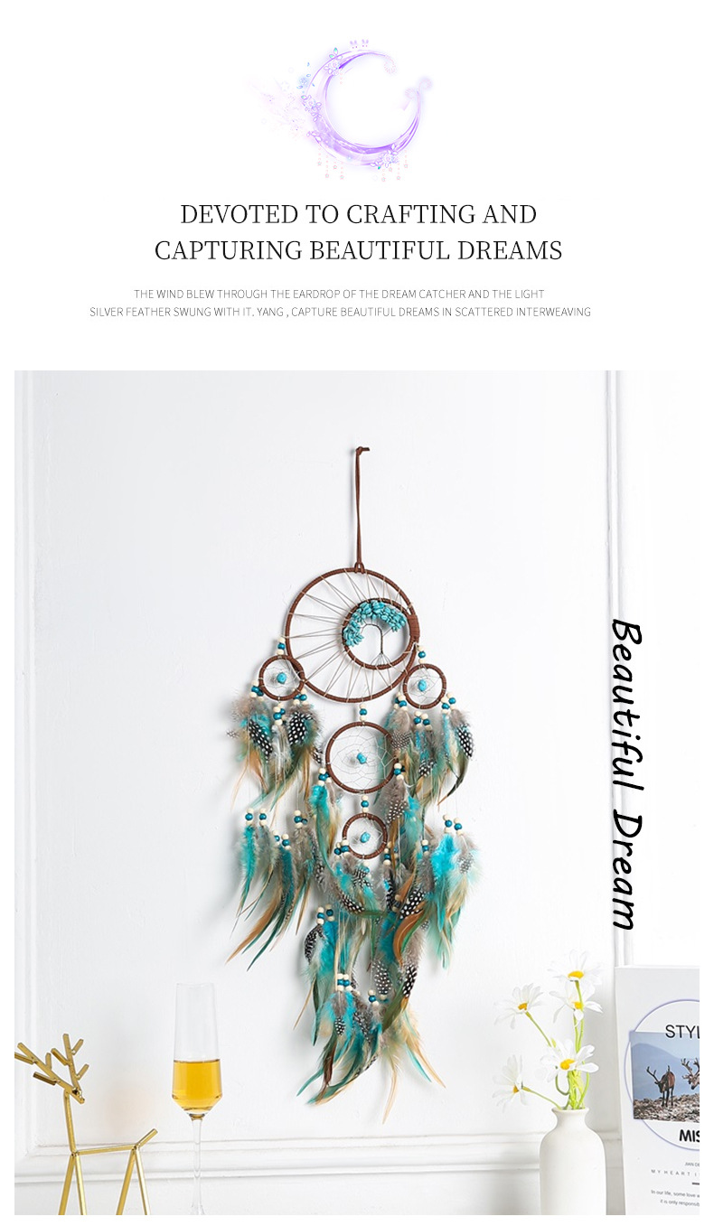 Natural-element dream catcher accent