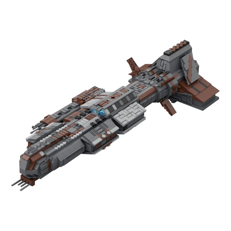 1841pcs Lantean Aurora-class Starship Building Set, Moc-126952 Ancient Advanced Cruiser, Sleek Display For Series & Technology Fans