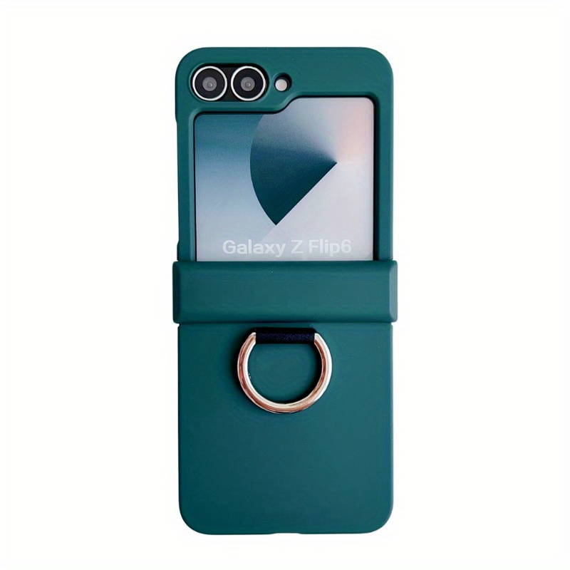 TEMU Phone Case: Original Light Luxury Ring Phone Case Suitable For Galaxy Z Flip 3/4/5/6/7 Folding Protective Phone Case Men And Women