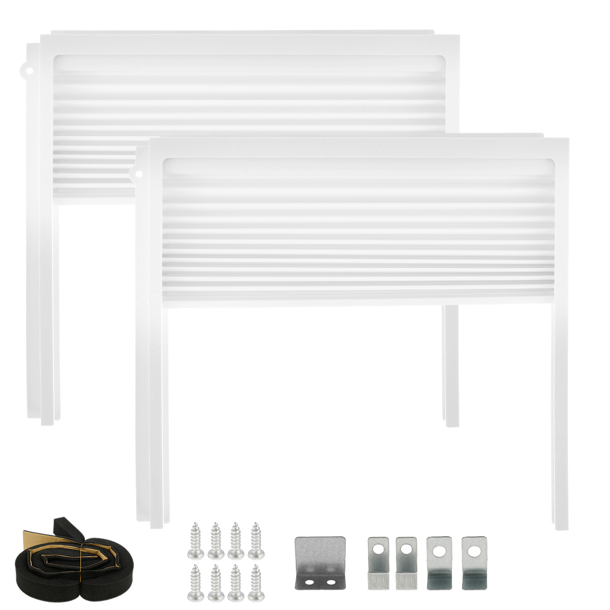 1 set   adjustable window air conditioner side panels and frame kit dust proof insulation ac filler panels   pvc material no power needed for   heat and pollen sealing details 5