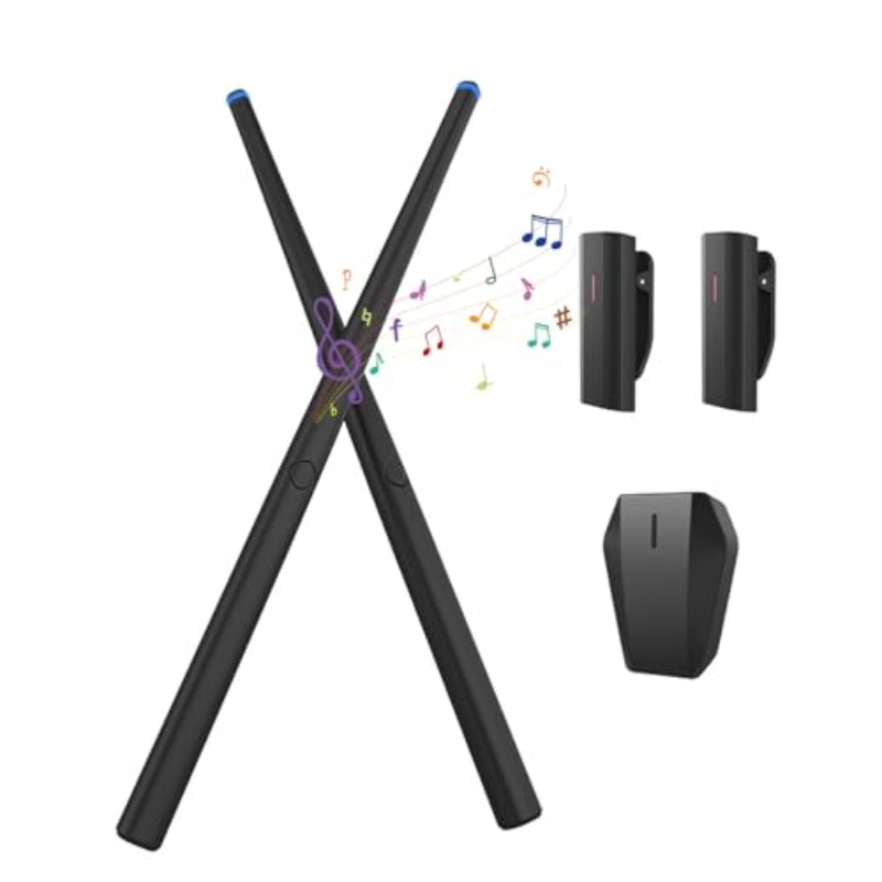 TEMU Electric Air Drum Set For Virtual Reality Wireless Electronic Drum Sticks With Midi Support Portable Digital Percussion Machine Including