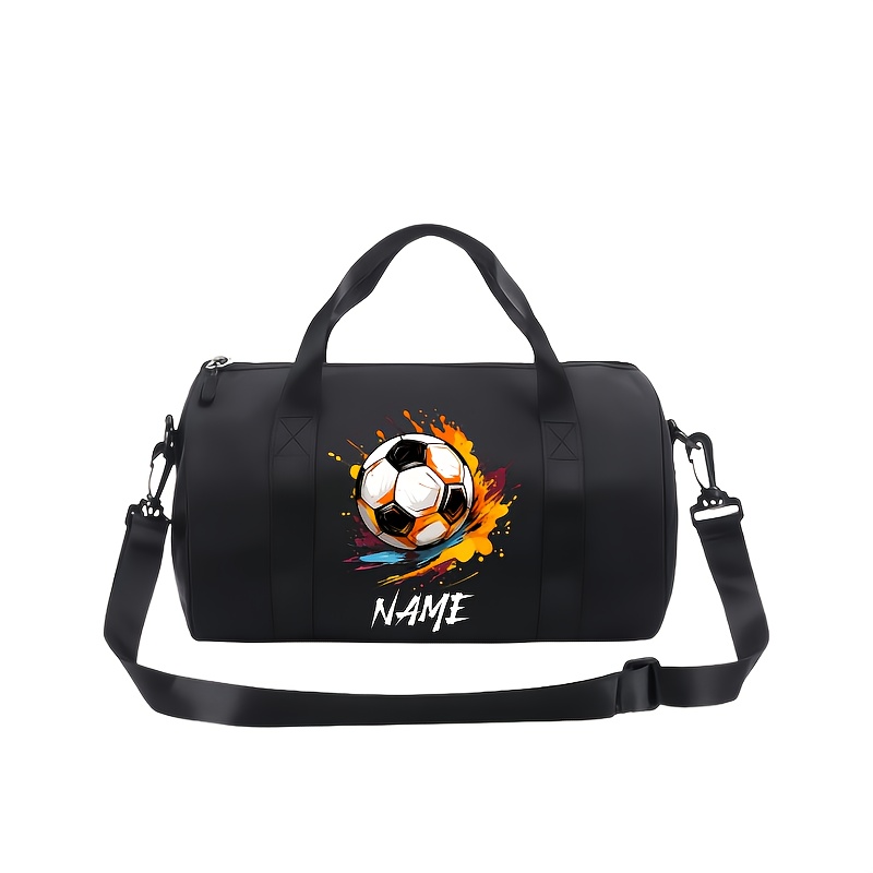 TEMU 1 Petit Sac à Main/Sac à Bandoulière Personnalisé avec Nom, Motif Imprimé Football, Sportif et Polyvalent, Convient aux Hommes et aux Femmes,