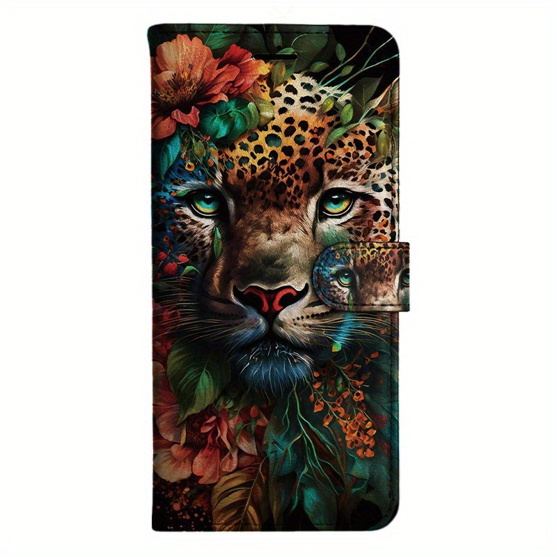 TEMU Leopard Flip Wallet Case Compatible With Models S8, S9, S10, M10, A30s, A50s, Note 10, 20, A10s, A20s, A51, A71, S20, A11, A31, S21, A42, A12,