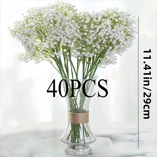 40 60pcs youngsterss breath artificial flowers real touch gypsophila for bridal wedding decorations party engagement christmas halloween thanksgiving valentines day no container