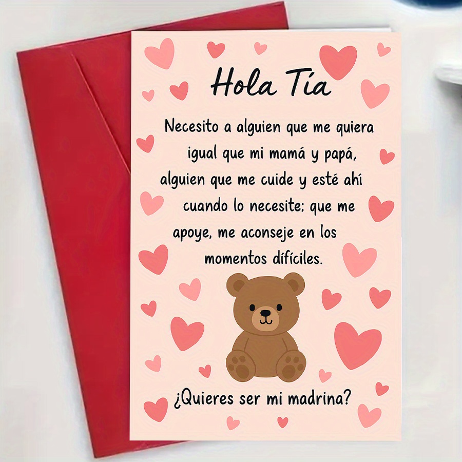 TEMU Tarjeta de felicitación sincera que a una tía a ser , expresando amor y . Es un regalo ideal para familiares y ocasiones especiales para