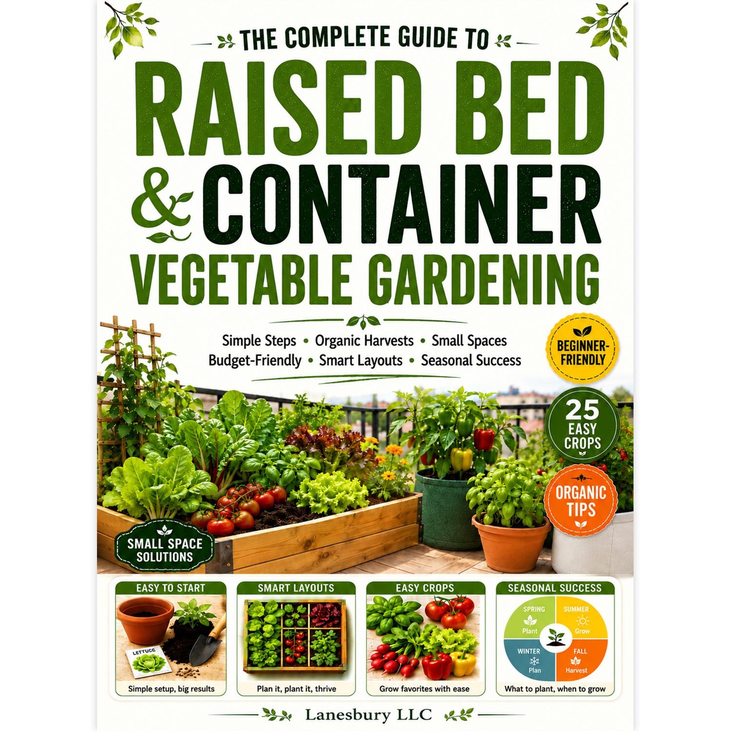 TEMU The Complete Guide To Raised Bed & Container Vegetable Gardening: Simple Steps, Harvests, Small Spaces, Budget-friendly, Smart Layouts, Seasonal