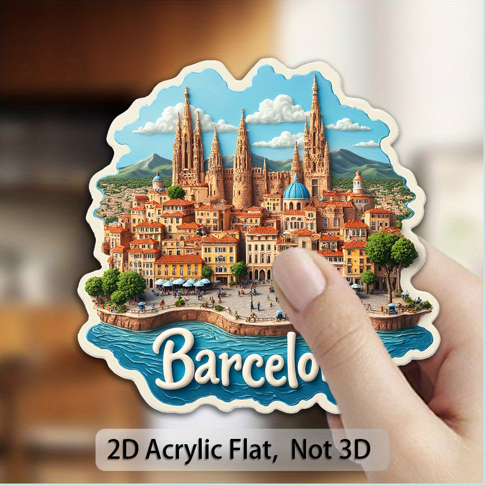 TEMU 1pc 2d Flat Printed Refrigerator Magnet Decorative Sticker, Refrigerator Magnet, Bright And Long-, Stable Adsorption And Not Easy To Fall Off,