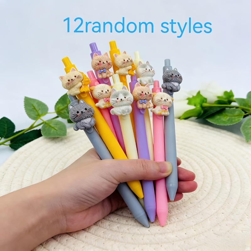 TEMU 6/12 Designs Aleatórios de Gato e Cão da Moda, Cheios Adorável, Pressionamento e Sem , com uma Variedade de Opções de Cores Encantadoras,