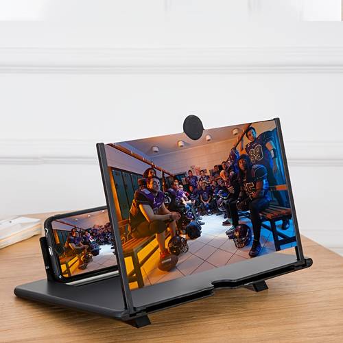 hd magnifying screen stand for phones phone holder turns your phone into a tablet hands free eye foldable and portable