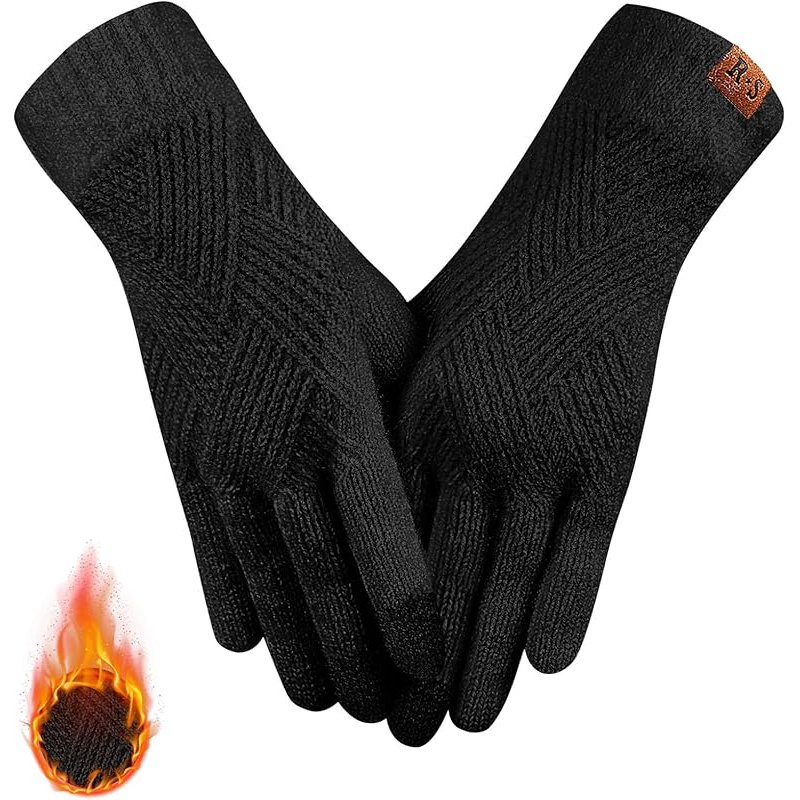 TEMU Women's Thermal Winter Gloves Touchscreen Compatible Suitable For Smartphone Use, Elastic Warm Lining Cold-proof Gloves For Skiing,, Outdoor