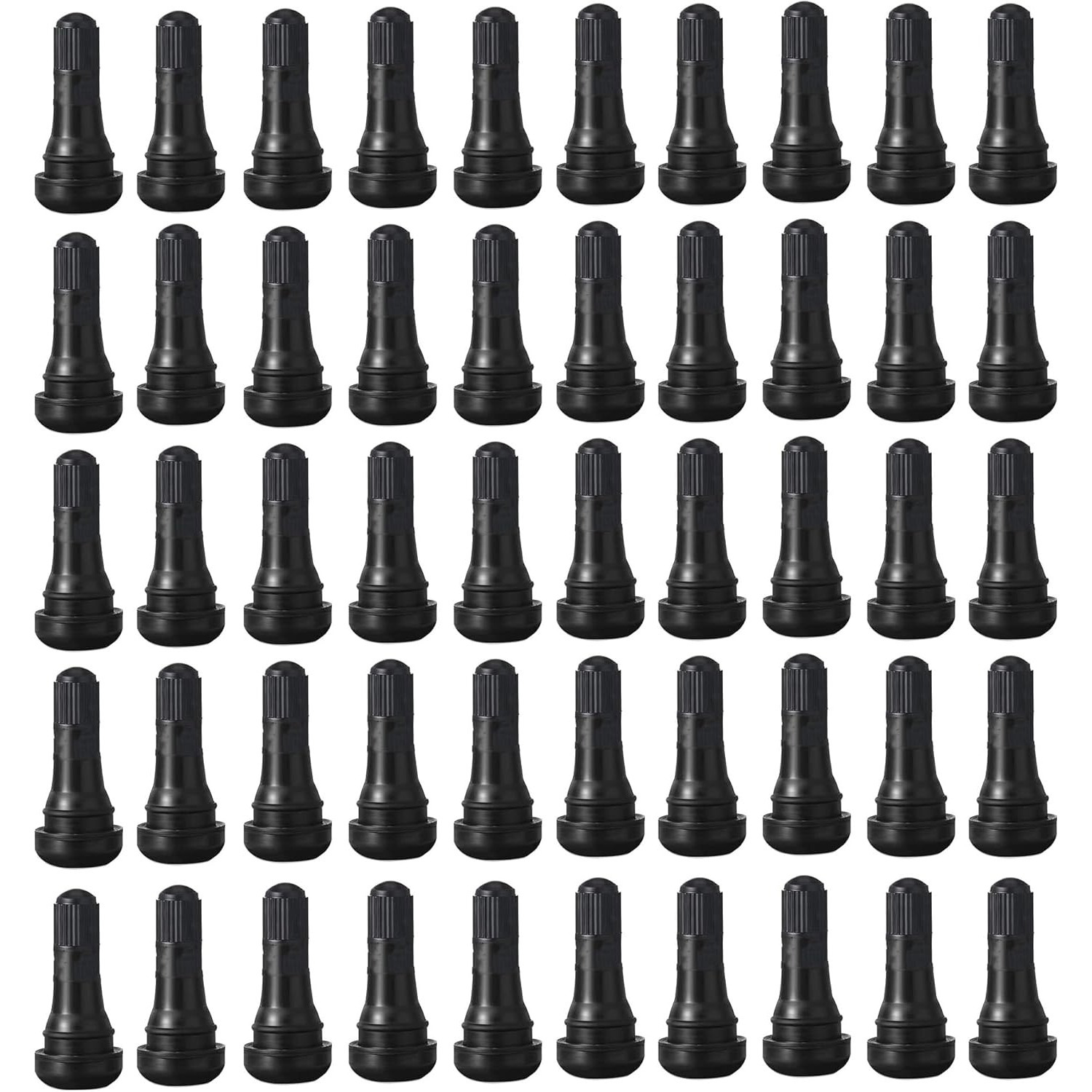 TEMU TR413 50 pièces : 50 bouchons de valve de pneu en caoutchouc noir avec design clip-on TR413, faciles à installer, durables et sécurisés. Adaptés