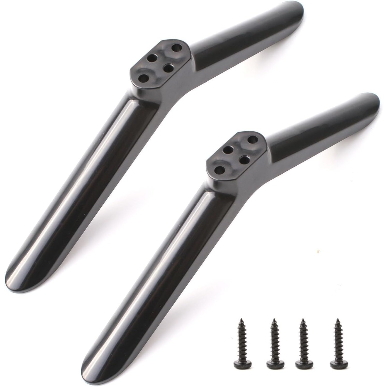 TEMU 1 Set Universal Tv Base Stand With Thickened Anti-slip Rubber Pads, Stable Load-bearing, Fits 24-49 Inch Curved/flat Screen Tvs, Includes Full
