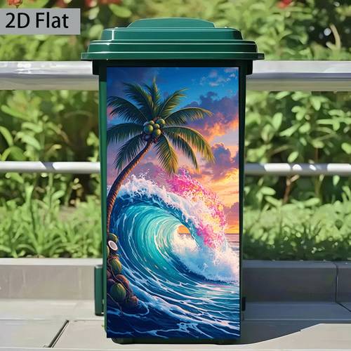 pegatina para de basura de cocina con estampado de 2d , 1 pieza, 37x82 cm, temática de de teñidas y al , papel tapiz autoadhesivo para decoración y cocina, para armarios y guardarropas, decoración de cocina, pegatina para el hogar, 2d