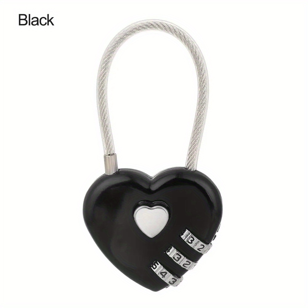 TEMU -shaped Metal - 3- Combination, No , Battery-free - For Suitcases, Storage Cabinets, Backpacks & Jewelry Boxes
