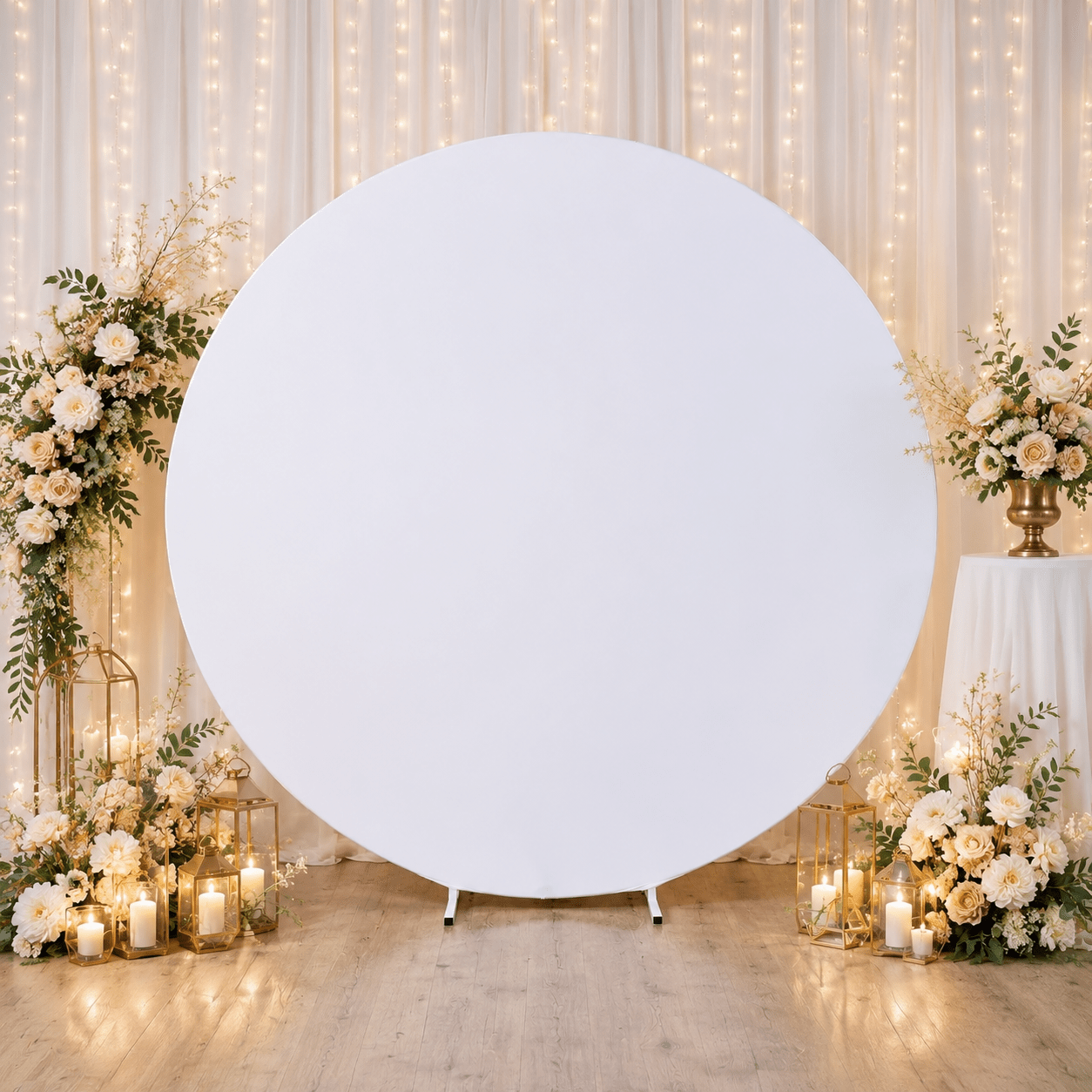 TEMU 2d Flat, Circular Arch Background, Elastic Cloth For Circular Arch Background, Wrinkle-free, With Elastic Band, Includes Round Cover, Frame Not