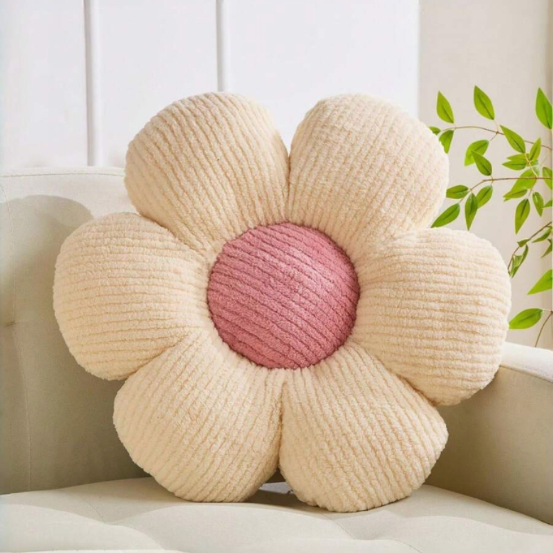 E-shop 6-Blütenblatt Blumen Plüschkissen, Blumen Plüsch Kissen, Geeignet für Tägliches Sofa und Bett Heimdekoration