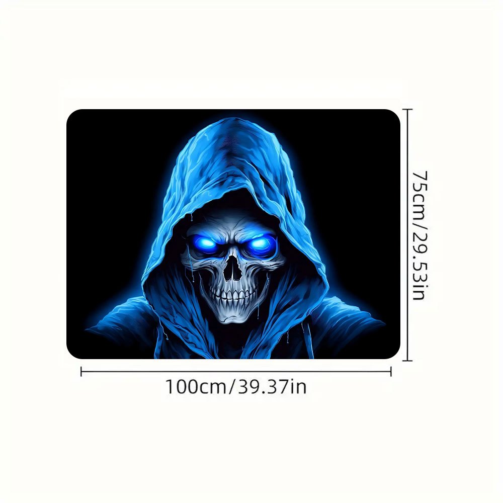 E-shop 1 Kofferraummatte mit Totenkopf-Print | Strapazierfähig, maschinenwaschbar, universelle Passform für Limousinen, SUVs, Trucks | Ideal für