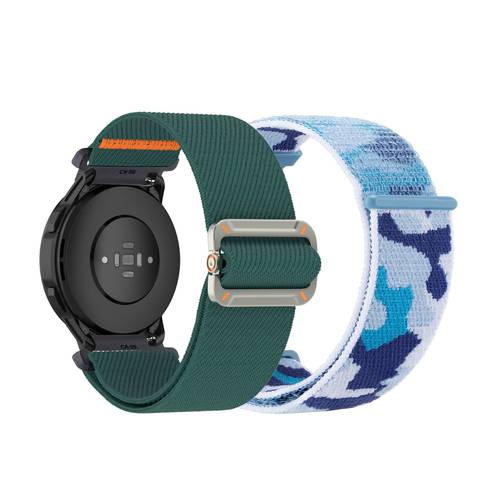 2pcs nylon sport strap compatible with xiaomi mi watch watch color 2 watch color sport adjustable breathable nylon band suitable for men and women