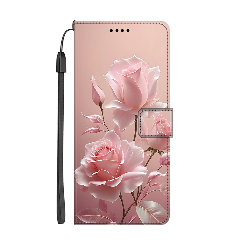 Ovitek za telefon: Elegantne vrtnice PU magnetni flip ovitek z držalom za XiaoMi 15/14/4T/13/13T/12/12X/12T/12S/11/11T/10/10T/9/8/6X/5X SE Ultra