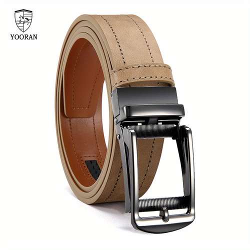 FABIO VALENTI Genuine Leather Belt For Men – 1.3" Wide, Dress Or Casual, Stainless Buckle