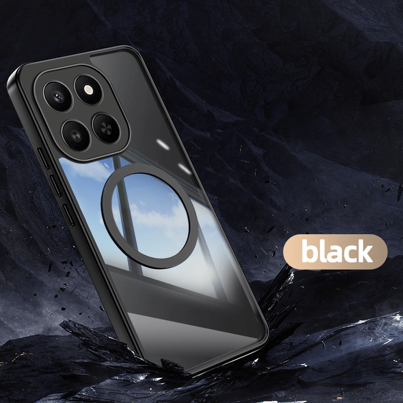 TEMU Phone Case: Compatible With Honor 400 Shockproof Phone Case Magnetic Casing Transparent Acrylic Cover Camera Lens Protection Slim Thin Shell