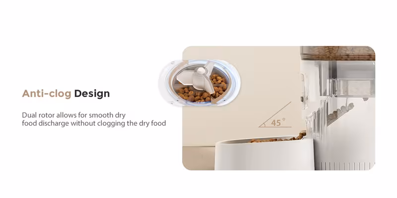 automatic cat feeder 3 pet food dispenser with wireless app to 20 m timed programmable portion control backup easy setup 10 meals day for cats and puppies no wifi required Product details 5