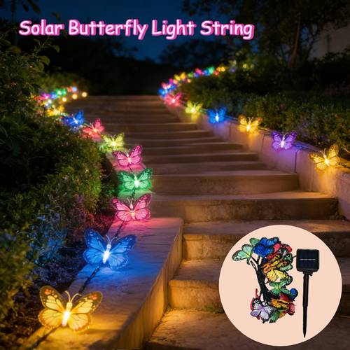decorative light outdoor garden decorative light string courtyard atmosphere light string simulated light string fairy string light led light string with 20 led lights bohemian style floral lighting solar l