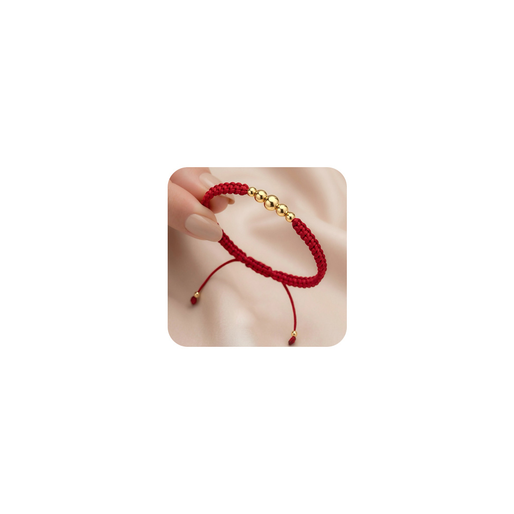 TEMU 1 pieza de collar tejido para mujer, cuerda de nailon tejida con cuentas doradas, estilo fácil de combinar, regalo y uso diario para mujer