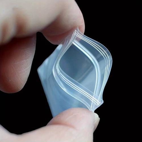 100pcs pvc reusable transparent jewelry bags self sealing zipper anti aging sizes of mini self sealing bags for jewelry packaging and storage