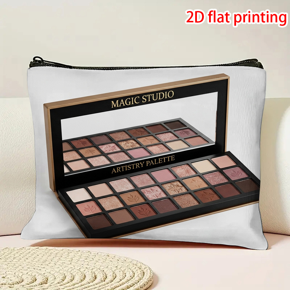 TEMU 1pc Coin Purse, Color Eyeshadow Disc Pattern Cosmetic Bag, Zipper Open And Close, Portable, Suitable For Travel, Used As A Gift For Women And ,
