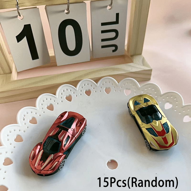 Image of 15pcs Mini Simulation Racing Car Toy Model Birthday Event Party Gifts, Suitable For Christmas, Pinata Filming Holiday Gifts. Classroom Reward Items (random)