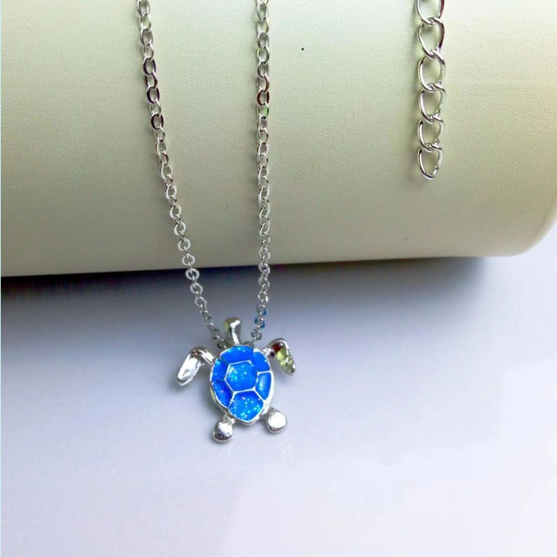 TEMU Estilo Opal Colgante Minimalista Oceánico Collar de de Moda Que Decolora, Estilo Francés