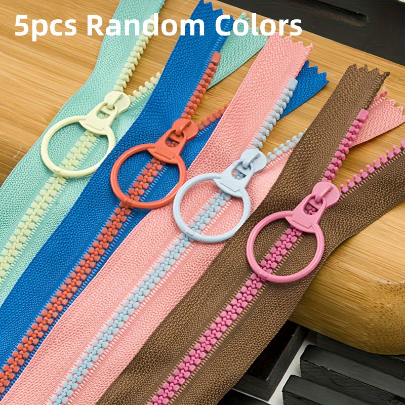 Image of 5pcs Random Colors Assorted Colors Metal Zipper, 35.0cm Closed Diy Craft Zipper For Bags, Clothing And Sewing Projects,the Best Gifts For Back To , Halloween, Thanksgiving, And Christmas